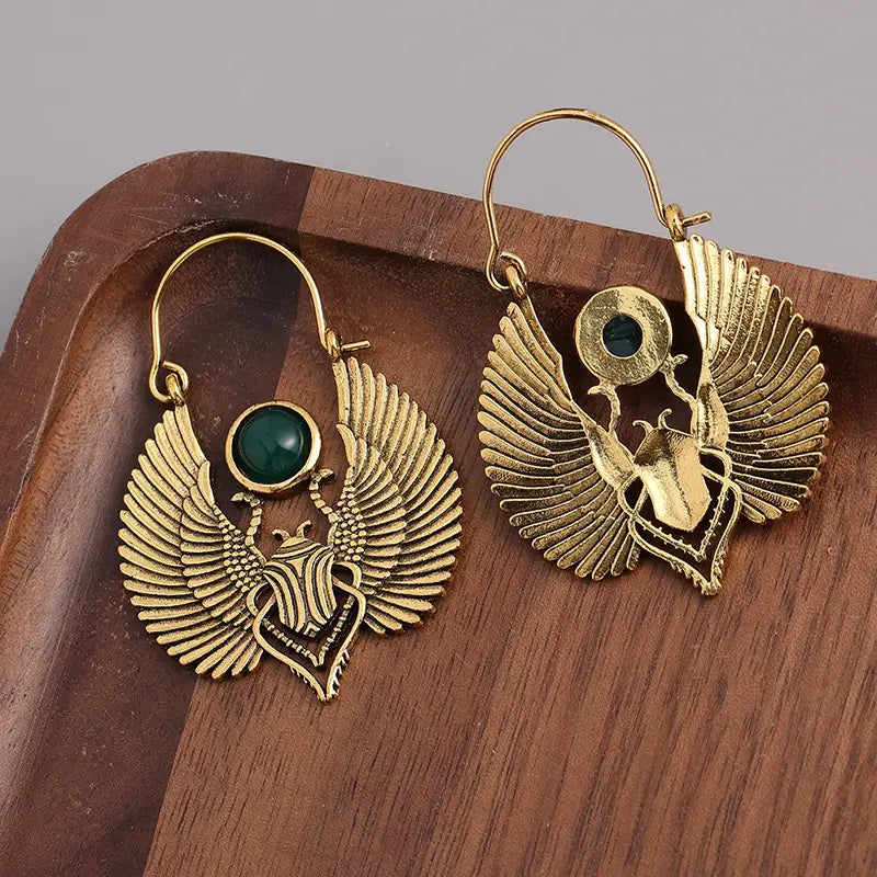 Pendientes Diosa Egipcia Verde