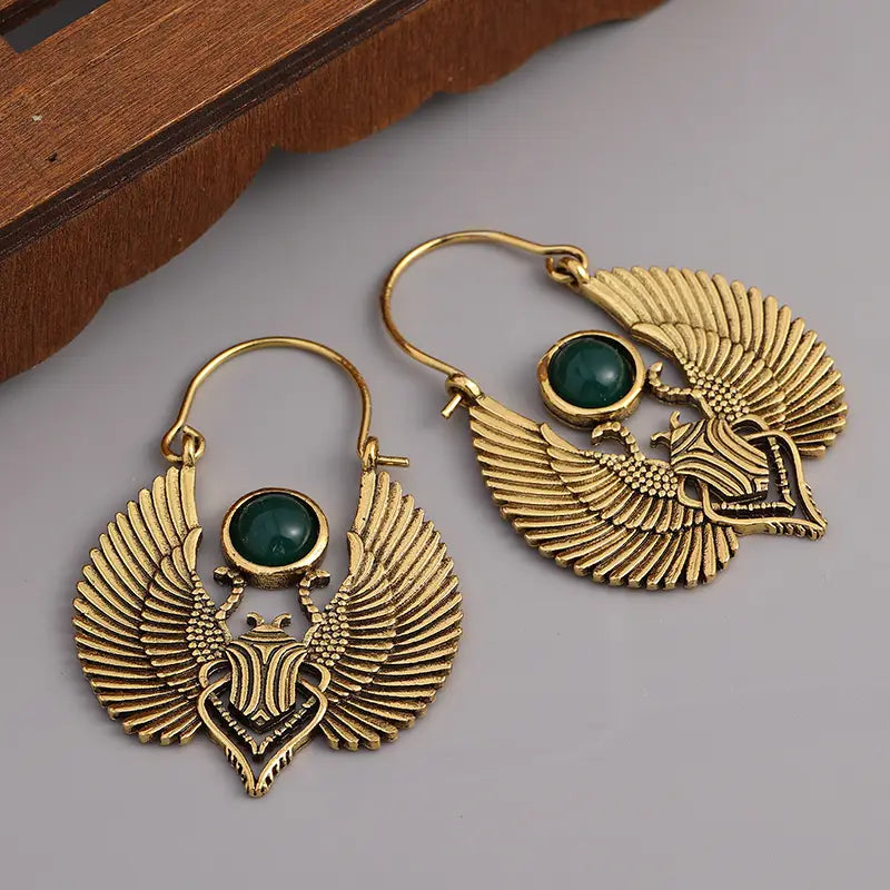 Pendientes Diosa Egipcia Verde