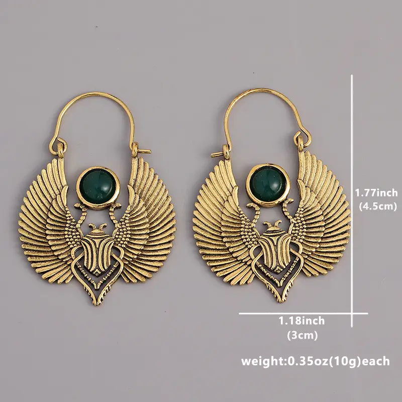 Pendientes Diosa Egipcia Verde