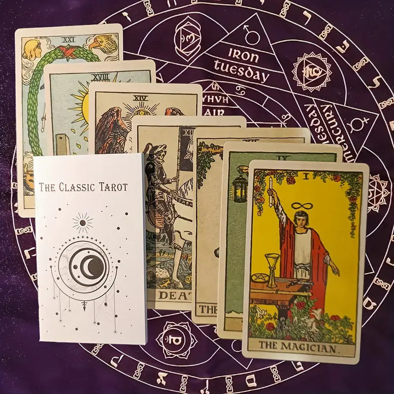 Set de Cartas de Tarot Clásico (78 Cartas)