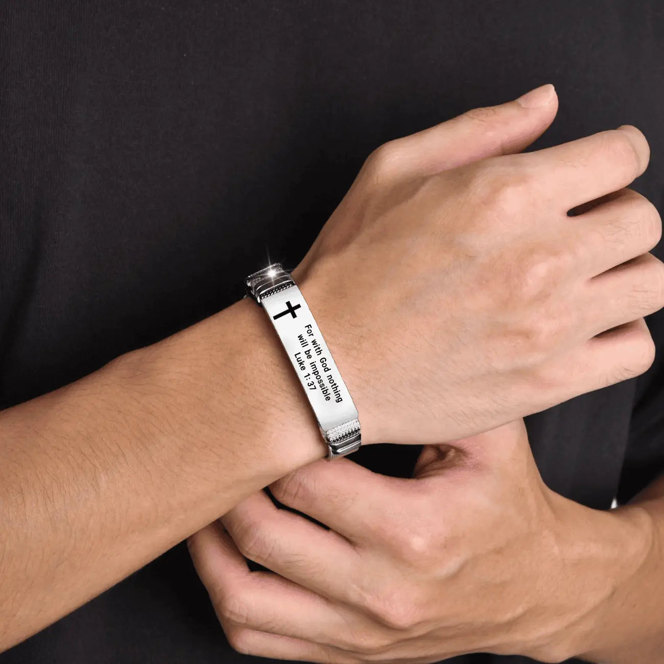 Pulsera con Cruz y Versículo