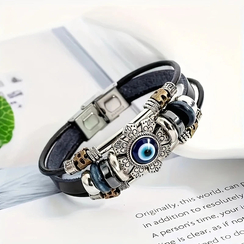 Pulsera Ajustable Unisex con Ojo Azul