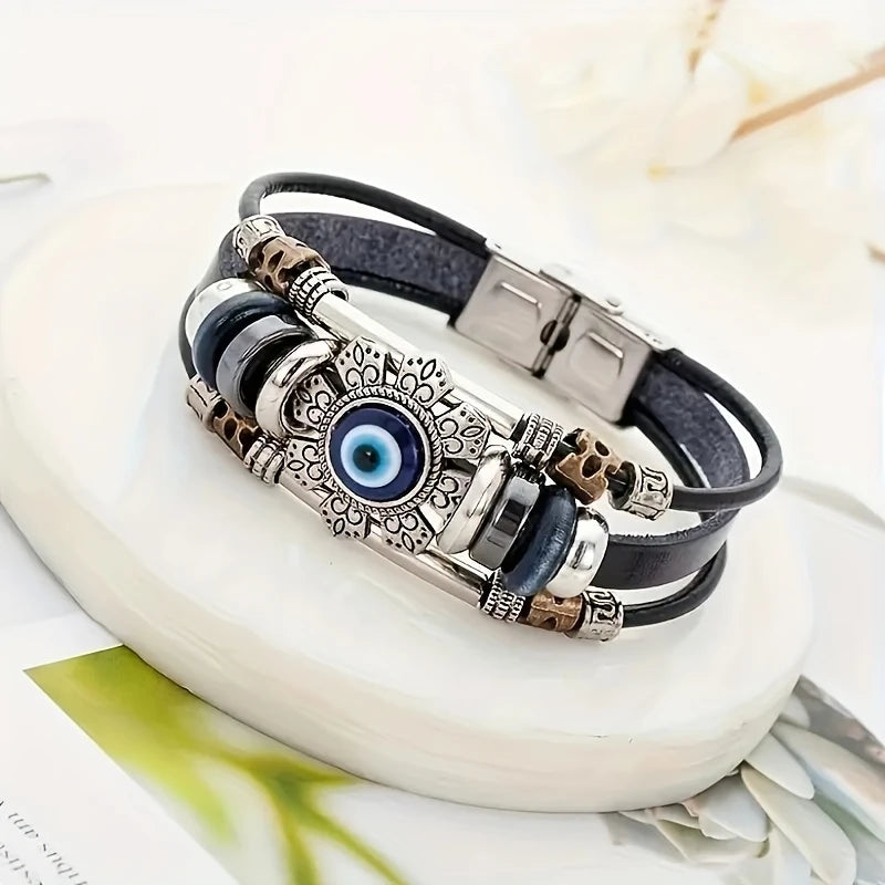 Pulsera Ajustable Unisex con Ojo Azul
