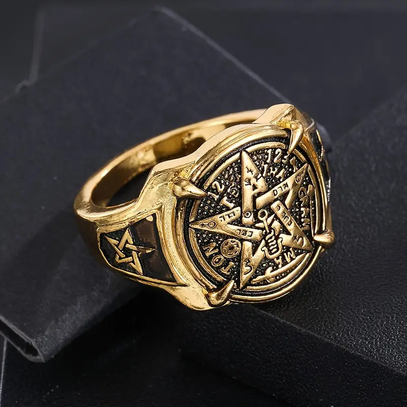 Anillo pentagrama egipcio