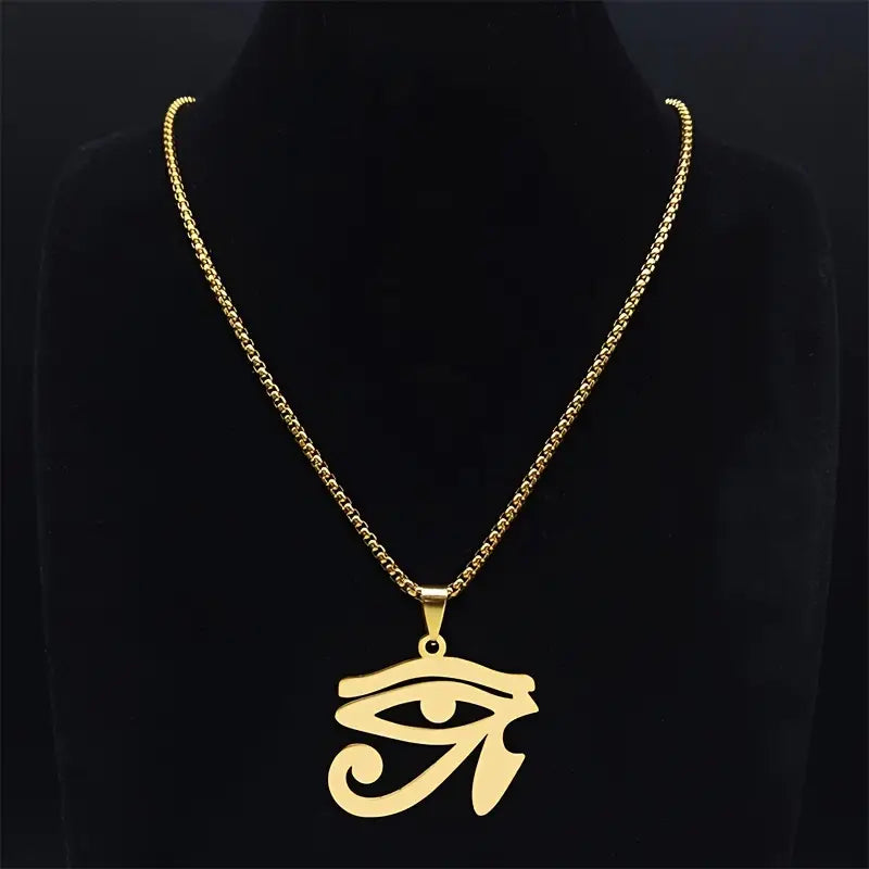 Colgante Ojo de Horus Negro y Dorado