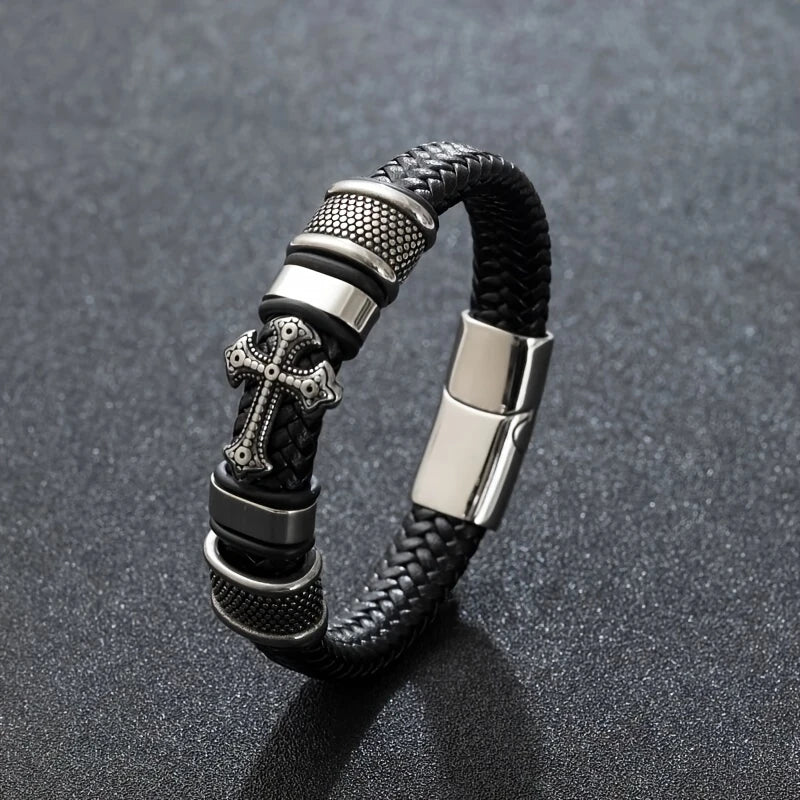 Pulsera Trenzada de Cuero Sintético
