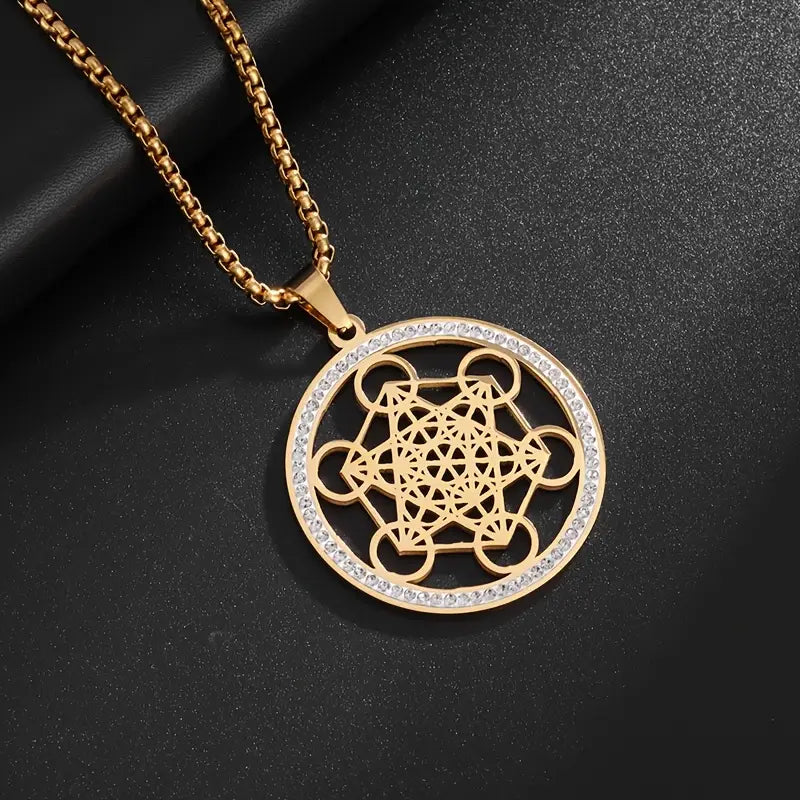 Colgante Circular Con Hexagrama