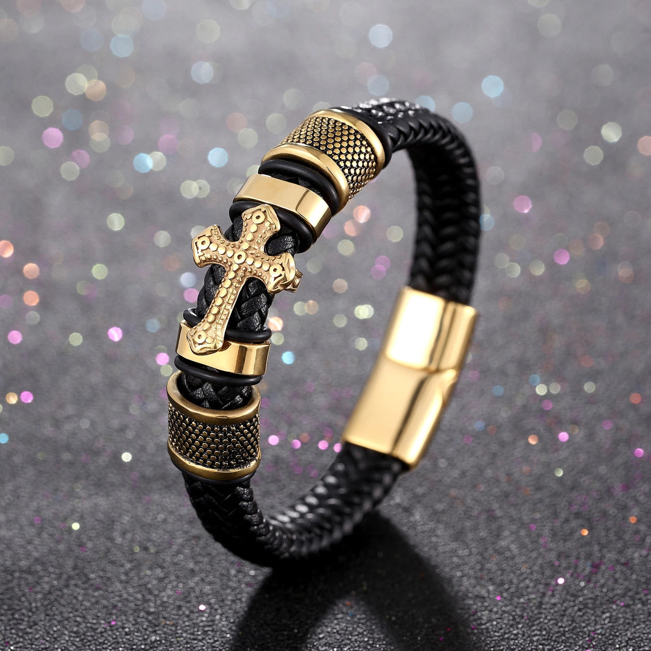 Pulsera Trenzada de Cuero Sintético