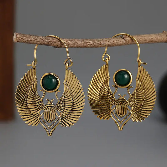 Pendientes Diosa Egipcia Verde