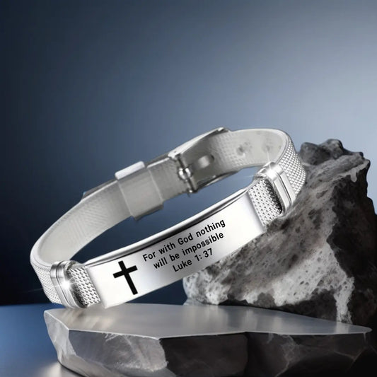 Pulsera con Cruz y Versículo