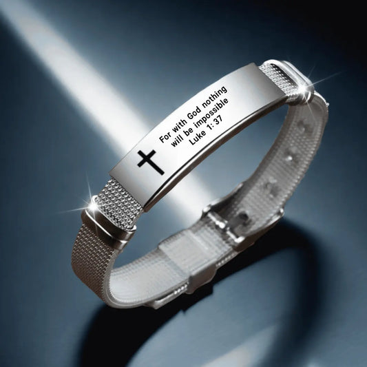 Pulsera con Cruz y Versículo