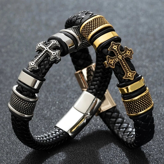 Pulsera Trenzada de Cuero Sintético