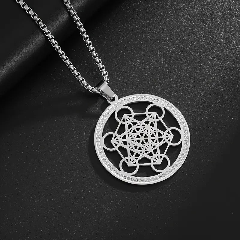 Colgante Circular Con Hexagrama