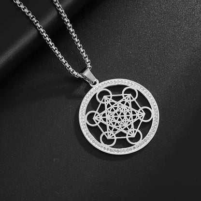 Colgante Circular Con Hexagrama