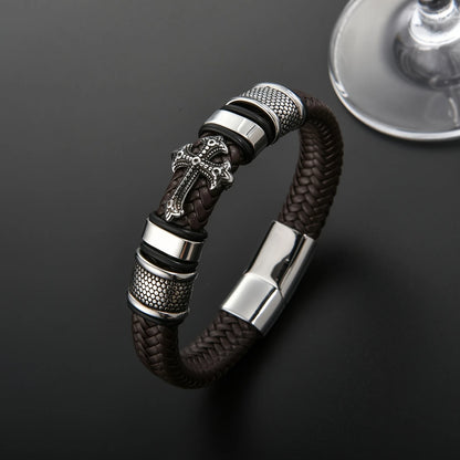 Pulsera Trenzada de Cuero Sintético