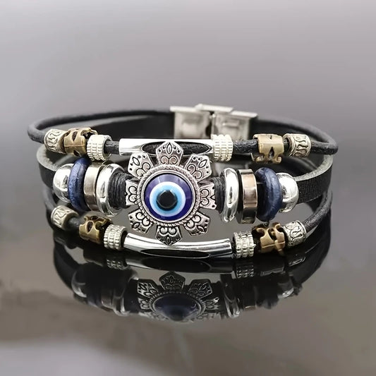 Pulsera Ajustable Unisex con Ojo Azul