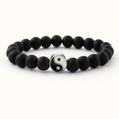 Pulsera de Piedra Natural Yin Yang Tai Chi