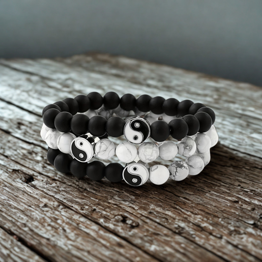 Pulsera de Piedra Natural Yin Yang Tai Chi