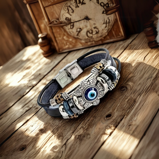 Pulsera Ajustable Unisex con Ojo Azul