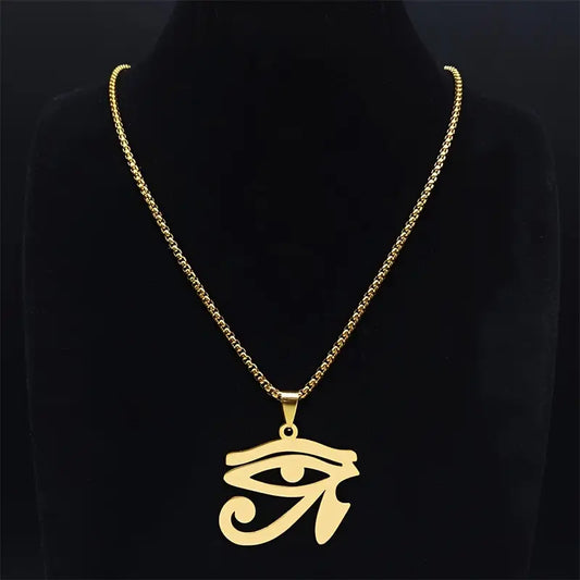 Colgante Ojo de Horus Negro y Dorado