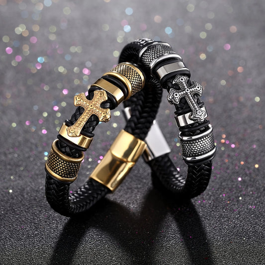 Pulsera Trenzada de Cuero Sintético