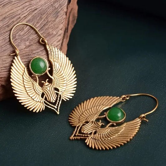 Pendientes Diosa Egipcia Verde