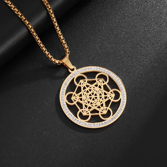 Colgante Circular Con Hexagrama