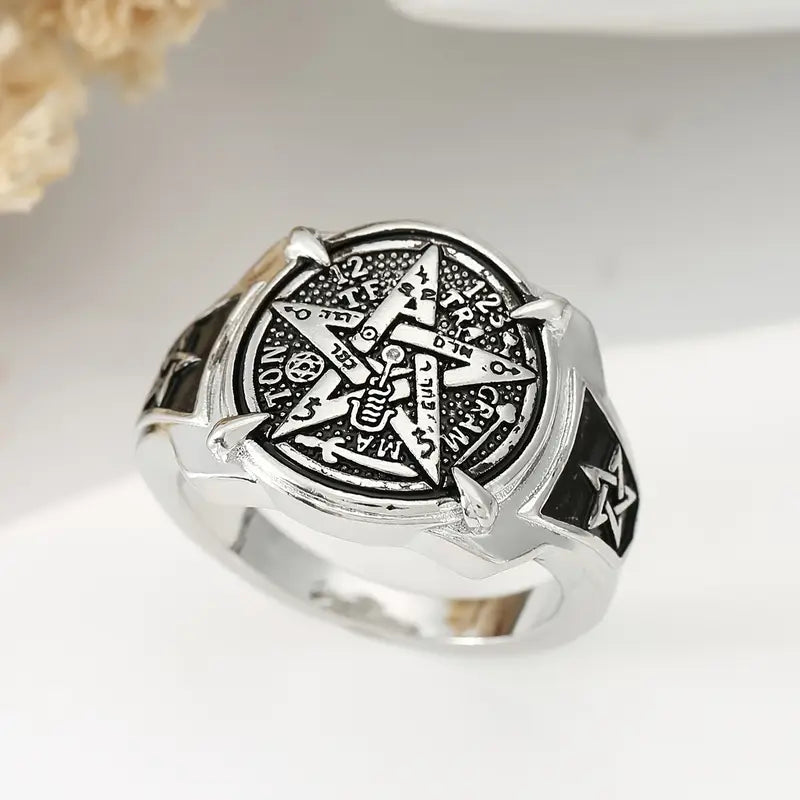 Anillo pentagrama egipcio