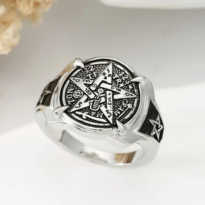 Anillo pentagrama egipcio