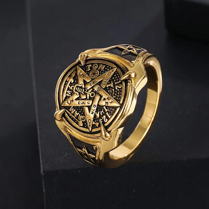 Anillo pentagrama egipcio