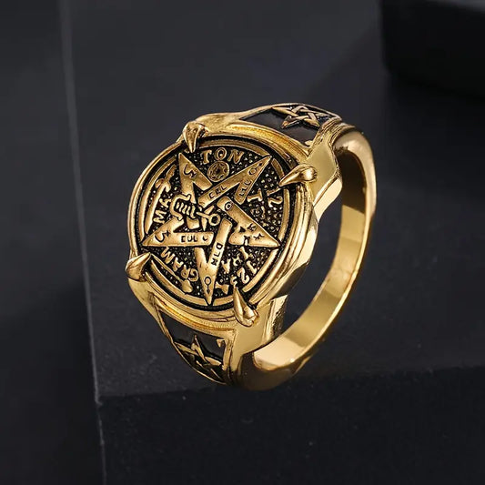 Anillo pentagrama egipcio
