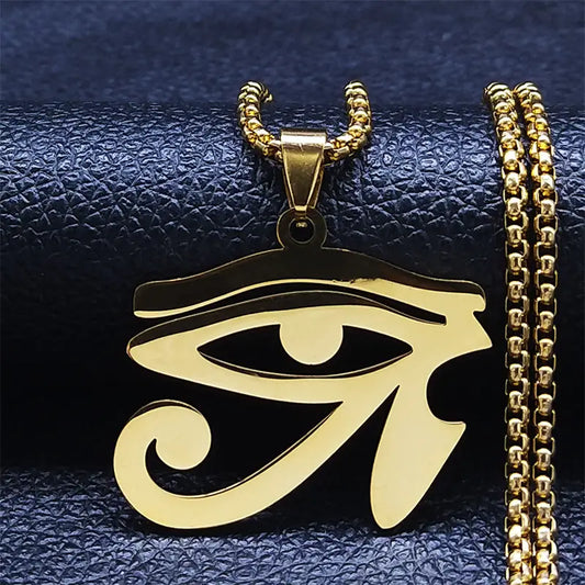 Colgante Ojo de Horus Negro y Dorado